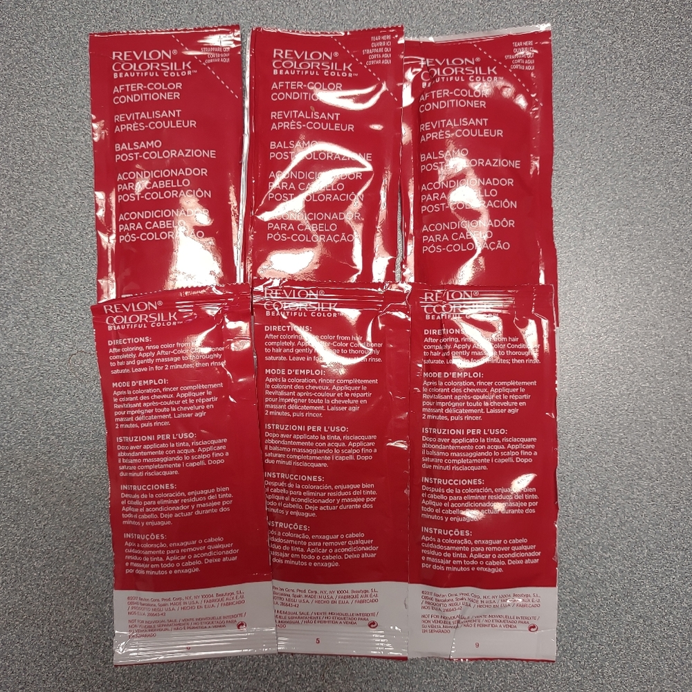 Revlon Colorsilk After Color Conditioner packets (6) lot